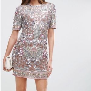 ASOS red carpet premium embellished mini dress 8